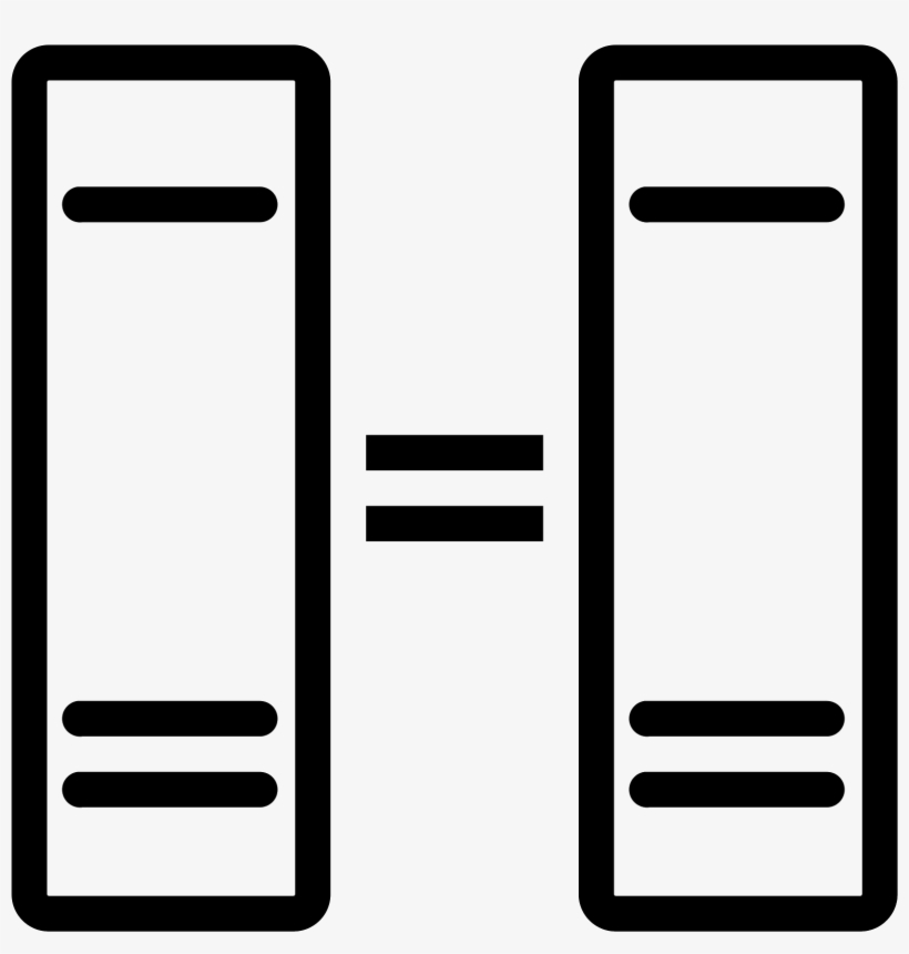 This Particular Icon Has Two Upright Rectangle Shapes - Icono Equivalente, transparent png download