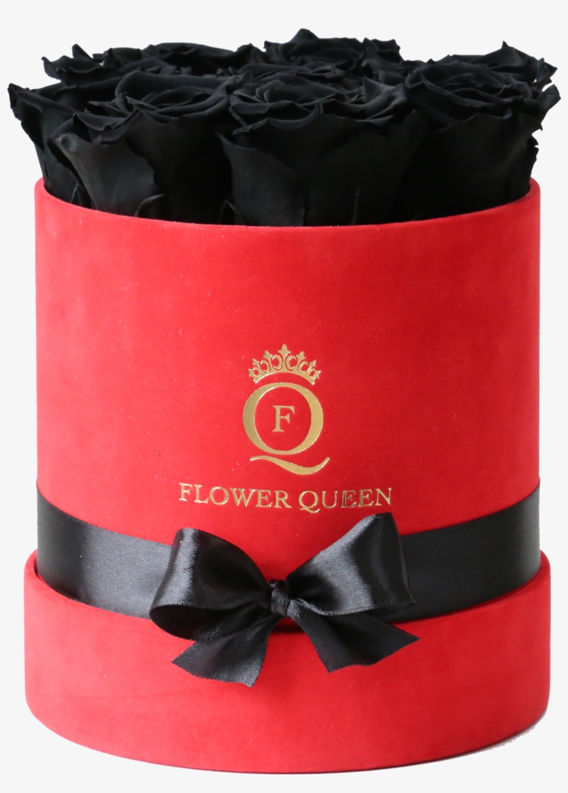 Black Roses In Medium Red, Velvet Box - Box, transparent png download