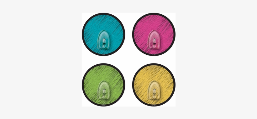 Chalkboard Brights Dots Clingy Thingies Hooks By Teacher - Circle, transparent png download