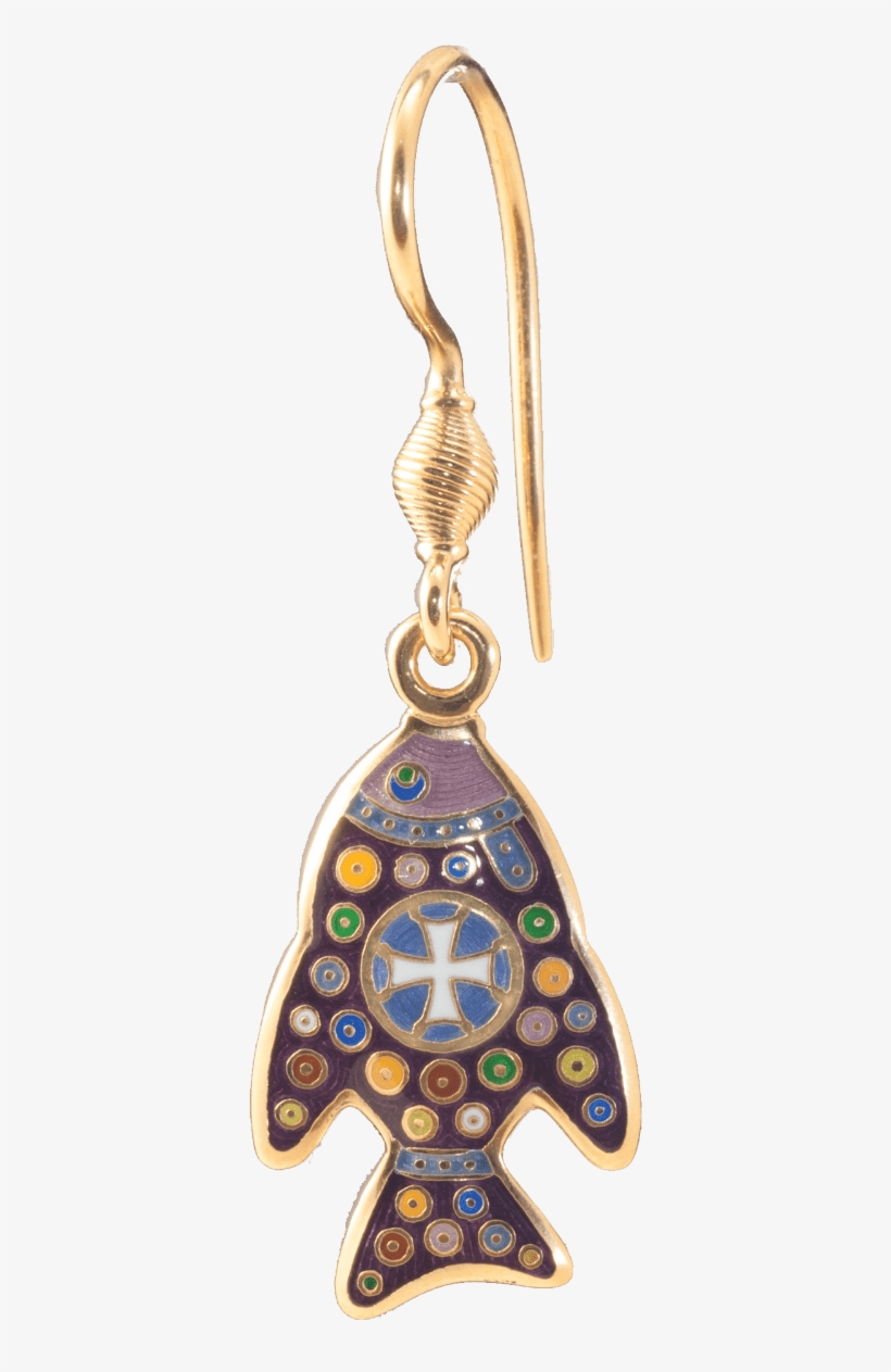 Christian Russian Orthodox Silver Enamaled Earrings - Earrings, transparent png download