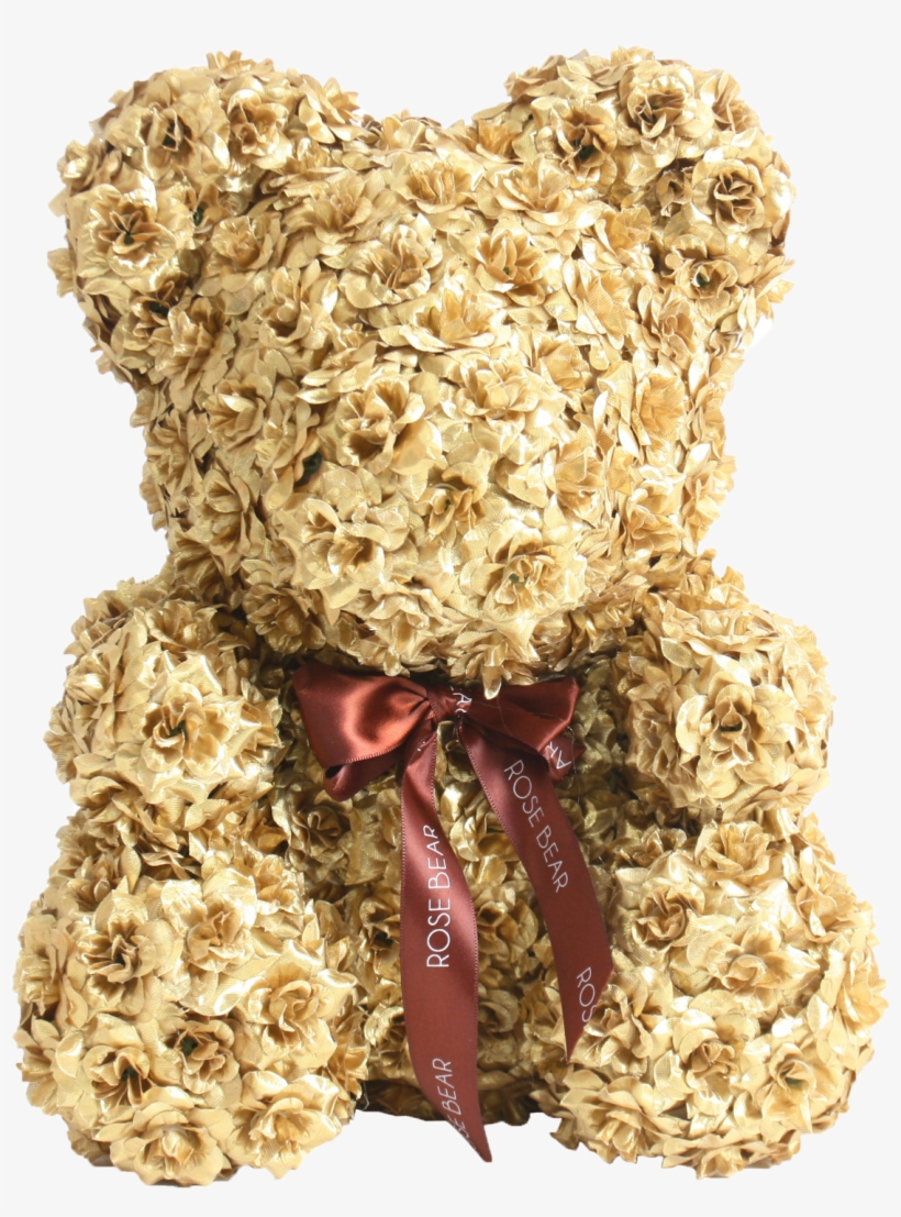 Gold Rose Bear - Rose Bear, transparent png download