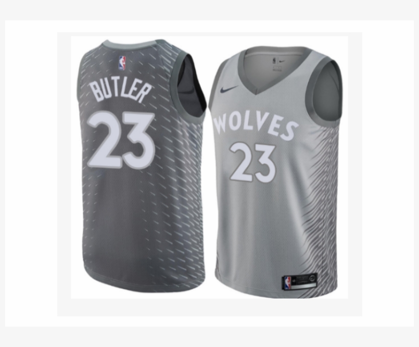 Jimmy Butler 23 Timberwolves Silver Jersey - Sports Jersey, transparent png download