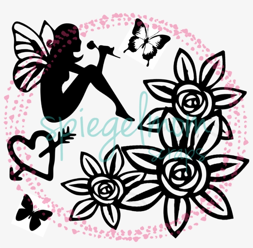 Fairy Land - Fairies Clipart Black And White, transparent png download
