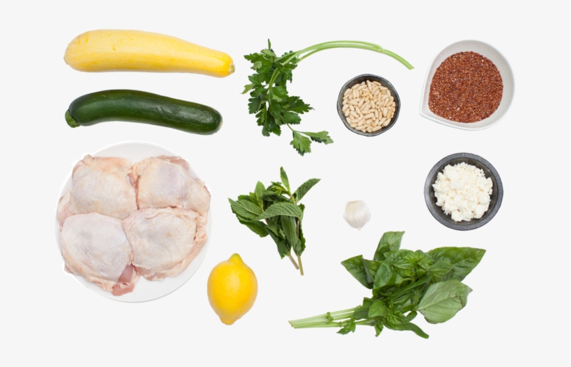 Lemon-parsley Chicken Thighs With Squash & Zucchini - Superfood, transparent png download