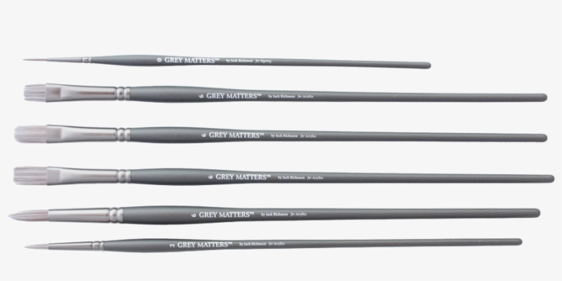 Richeson Grey Matters Brush Set Of 6 Synthetic Acrylic - Wedge, transparent png download