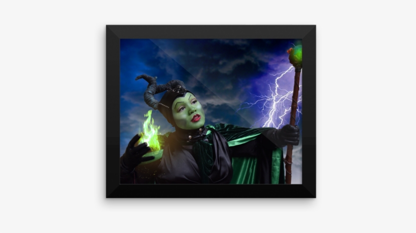 Framed Maleficent Cosplay Artwork - Painting, transparent png download