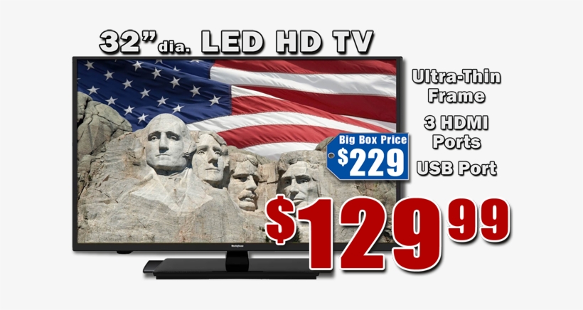Tv's & Electronics - Mount Rushmore, transparent png download