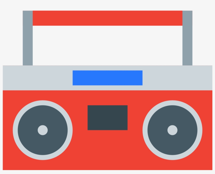 There Is A Rectangle With Curved Edges And A Curved - Boombox, transparent png download
