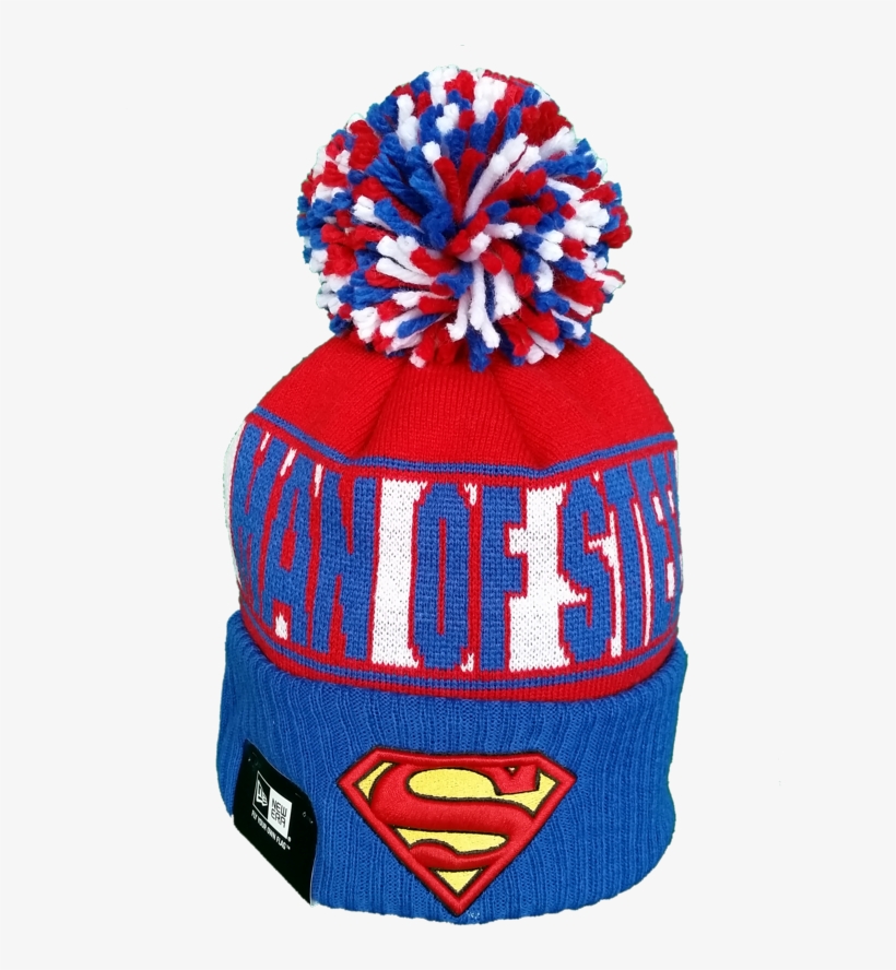 Superman Man Of Steel Pop Culture New Era Pom Toque - Beanie, transparent png download
