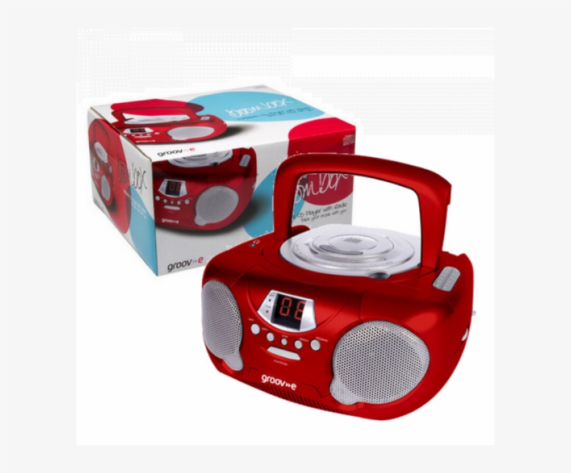 Groov-e Boombox Portable Cd Player With Radio And Headphone - Cd Player, transparent png download
