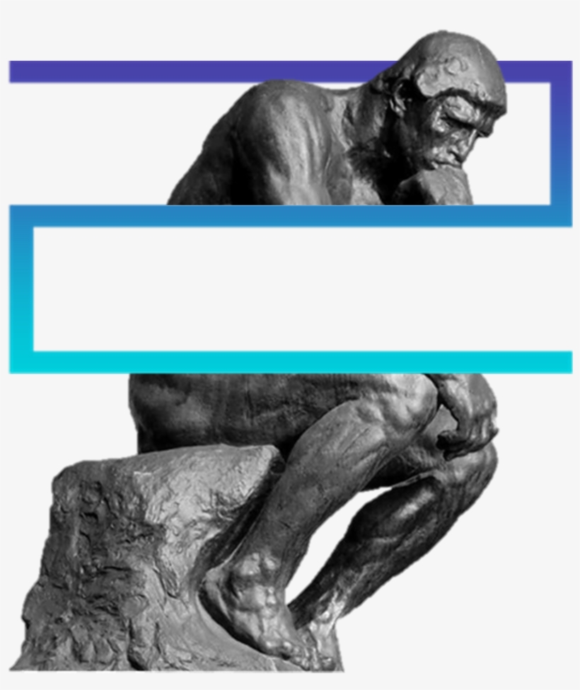 Imaginingcreativity In R/vaporwave - Thinking Man Statue Png, transparent png download