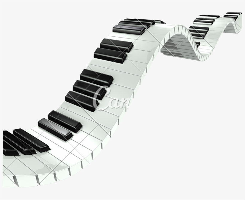 Abstract Piano Keys - 3d Max Piano Keys, transparent png download