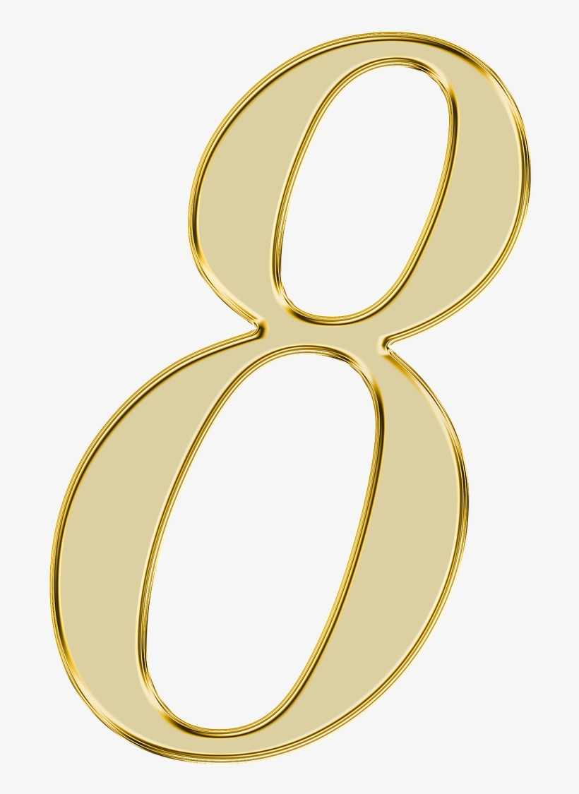 Number 8 Gold Png, transparent png download