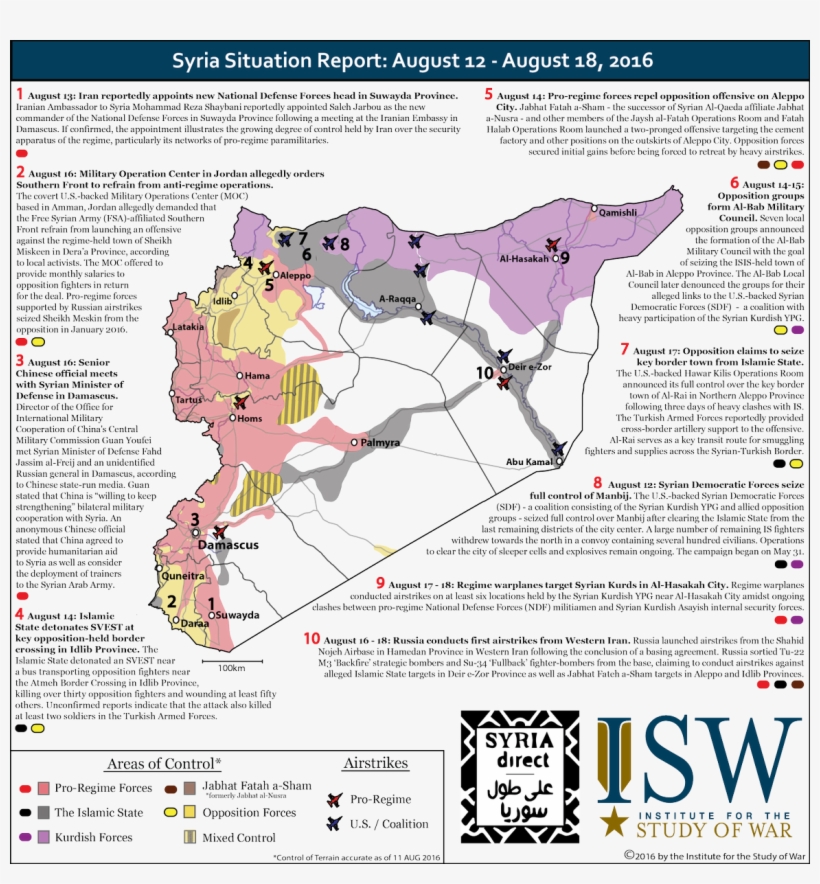 Isw On Twitter - Situation In Syria 2019, transparent png download