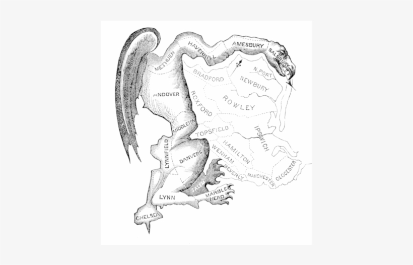 How Partisan Gerrymanders Could Backfire In - Elbridge Gerry Gerrymandering Cartoon, transparent png download