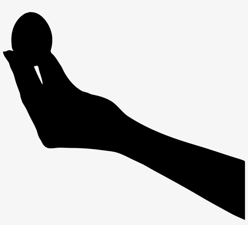 Egg In Hand Silhouette - Illustration, transparent png download