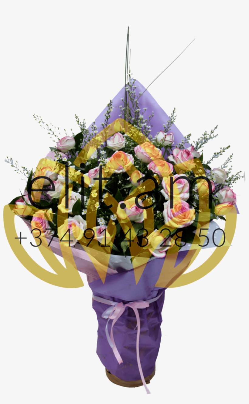 A Floral Arrangement Of Purple Roses 13,000 ֏ - Bouquet, transparent png download