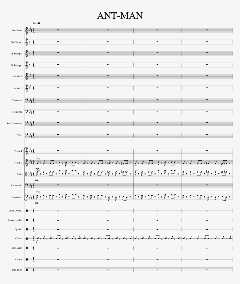 Ant-man Sheet Music Composed By John Mason 1 Of - Number, transparent png download