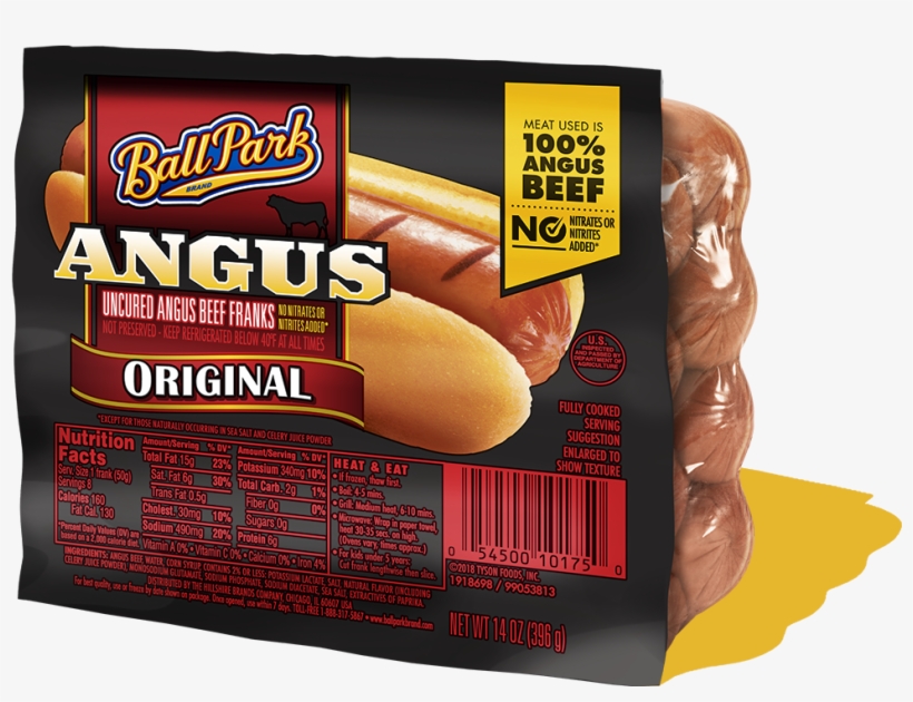 Angus Beef Hot Dogs - Ball Park Franks, transparent png download