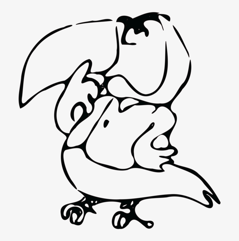 Drawing Computer Icons Line Art Black And White Toucan - Drawing, transparent png download