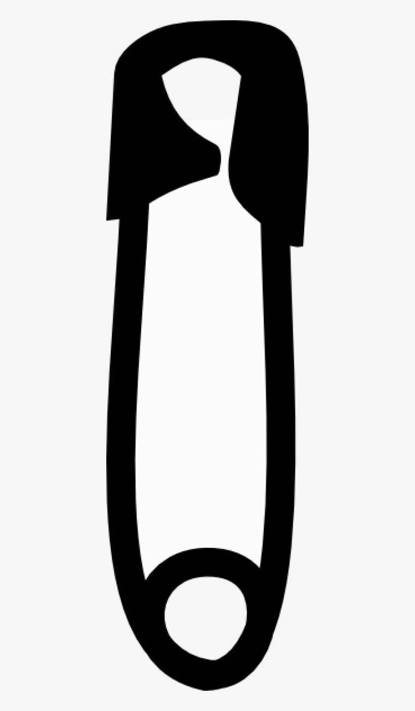 Diaper Pin Black Clip Art - Diaper Pin Clipart Black And White, transparent png download