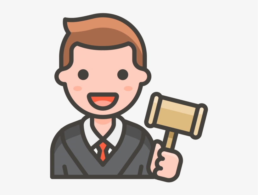 Man Judge Emoji - Juiz Icone Png, transparent png download