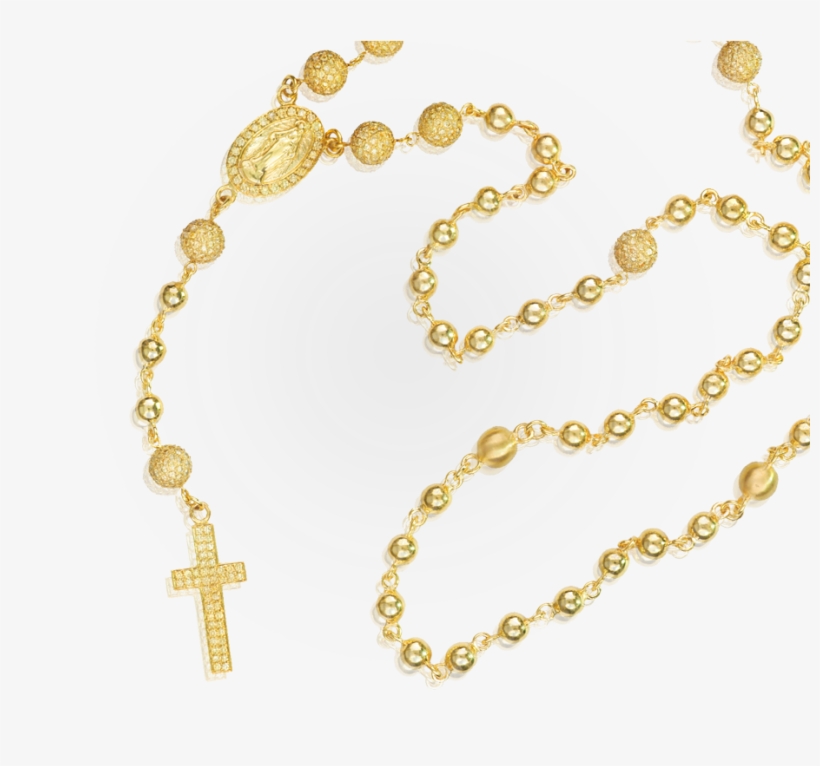 Gold Rosary Png - Gold Rosary, transparent png download
