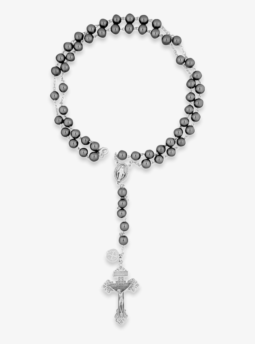 Hematite Rosary Beads - Circle Border Design Svg, transparent png download