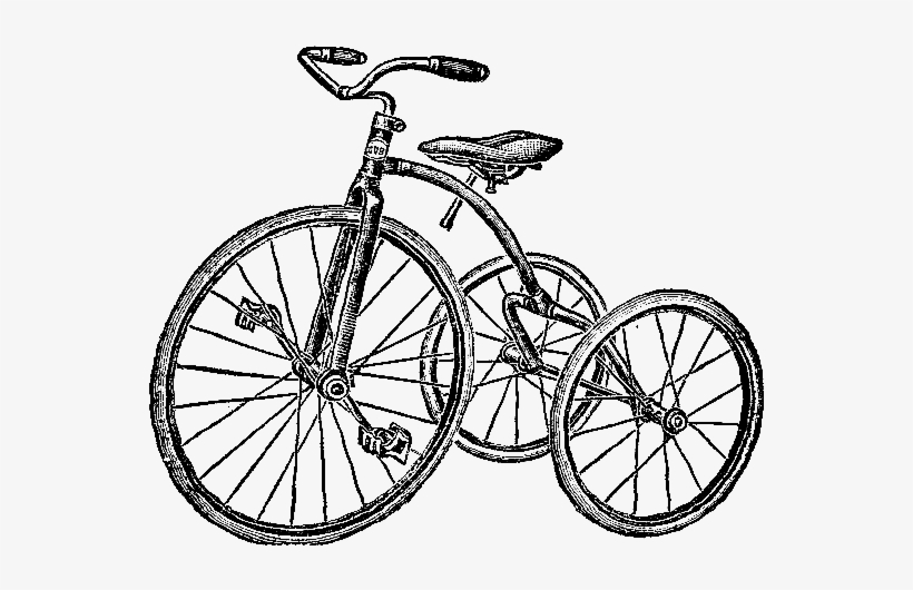 Digital Stamp Design - Tricycle Drawing, transparent png download