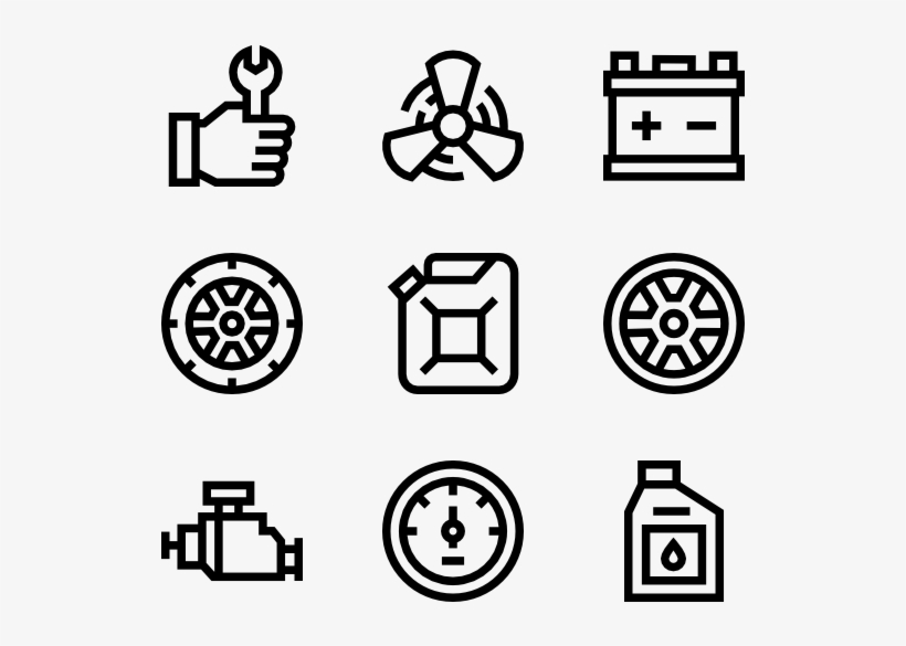 Car Garage - Hand Drawn Icons Png, transparent png download