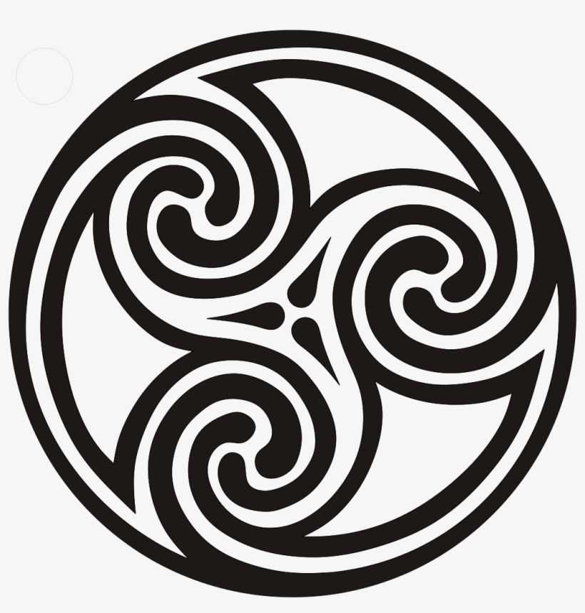 Pisces Drawing Circle - Celtic Triple Spiral, transparent png download