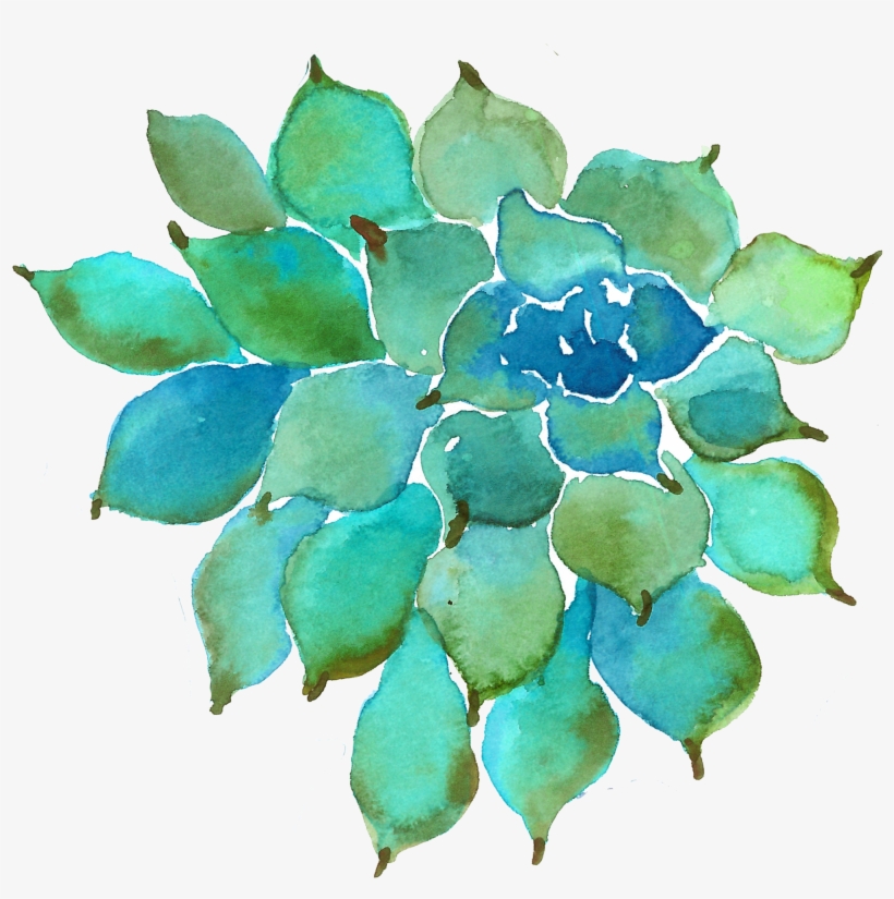 Watercolor Succulent Png Image - Pastel Votanical Garden Backpack By Haroulita, transparent png download