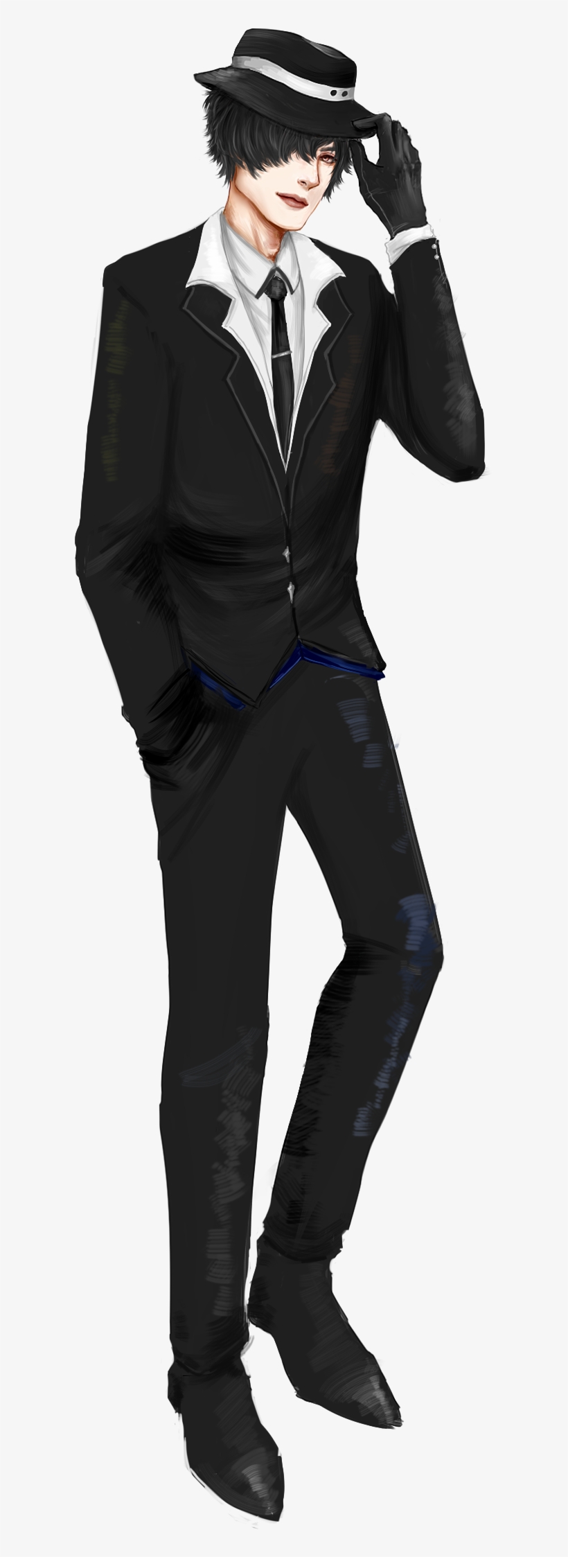 Cartoon Colored Full Body - Tuxedo, transparent png download
