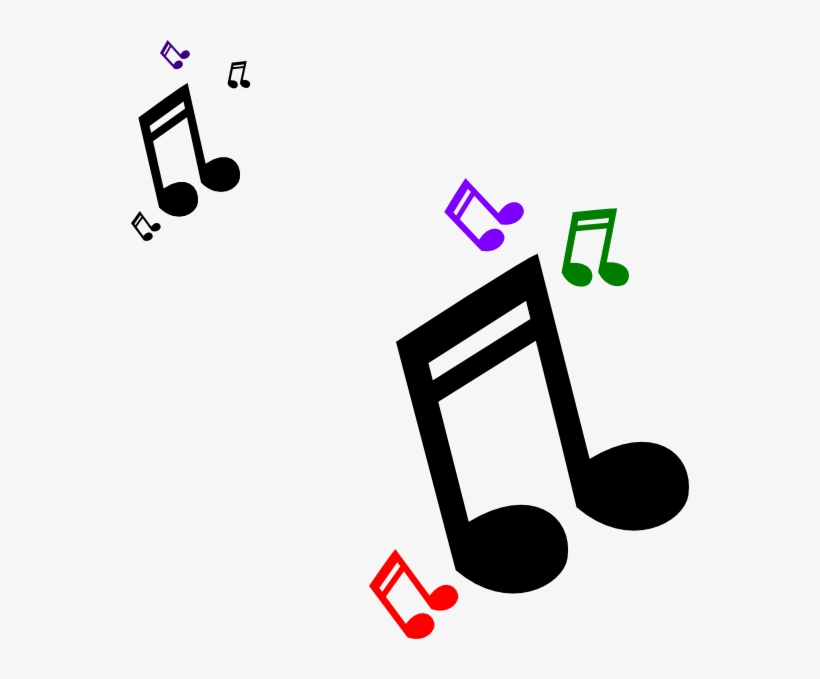 Colored Music Notes Clip Art At Clker Com Vector Clip - Clip Art, transparent png download
