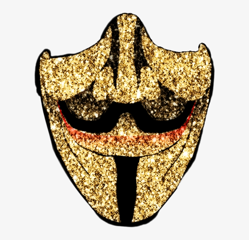 Mask Vendetta Guyfawkes Remixit Gold Guccigang Luxury - Emblem, transparent png download