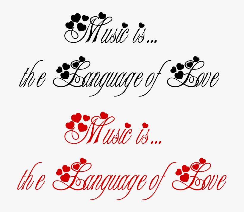 Colorful Hearts And Music Notes - Love With Hearts Card, transparent png download