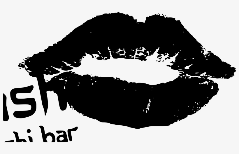 Kiss Clipart Glossy Lip - Силуэт Губы, transparent png download
