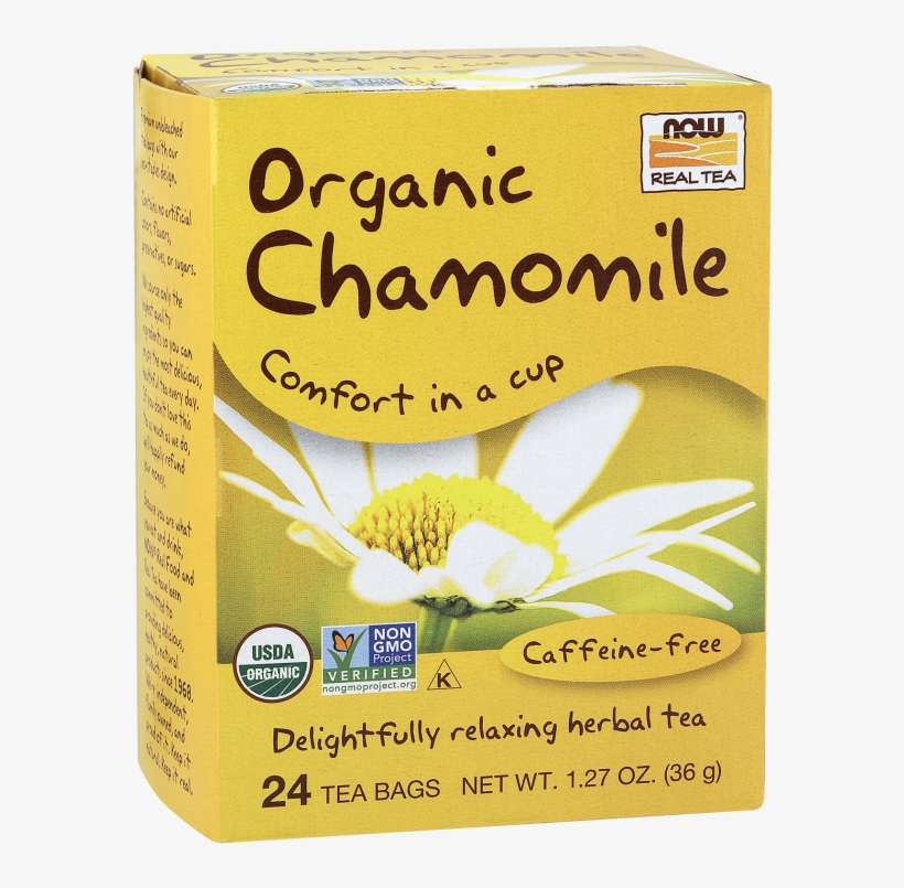 Chamomile Tea, Organic - Now Foods Organic Real Tea Comfy Chamomile 24 Tea Bags, transparent png download