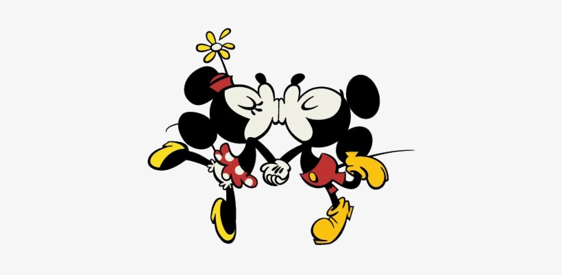 Kissing Clipart Disney - New Ladies Mickey And Minnie Mouse Quartz Watch, transparent png download