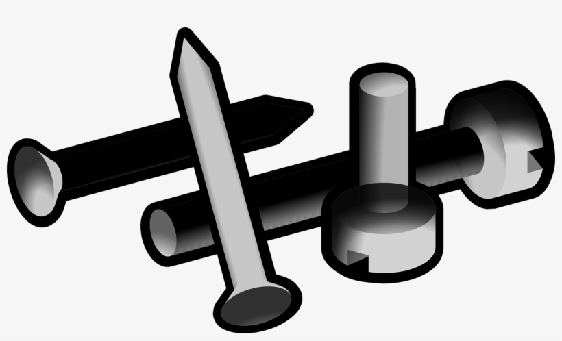 Screws Clipart Nails - Nails Clipart, transparent png download