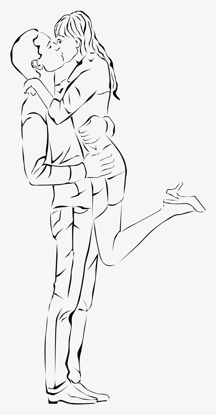 Kiss Clipart Png Text - Drawing, transparent png download