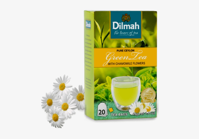 Pure Ceylon Green Tea With Chamomile Flowers - Dilmah Green Tea Lemongrass, transparent png download