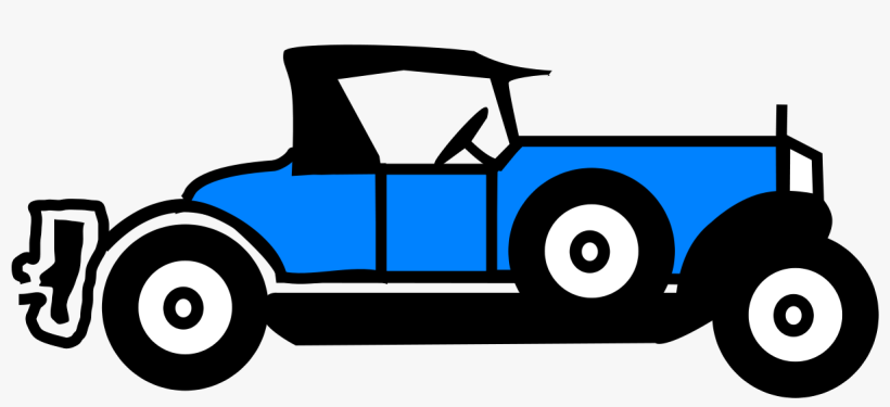 Blue Old Car - Old Car Svg, transparent png download