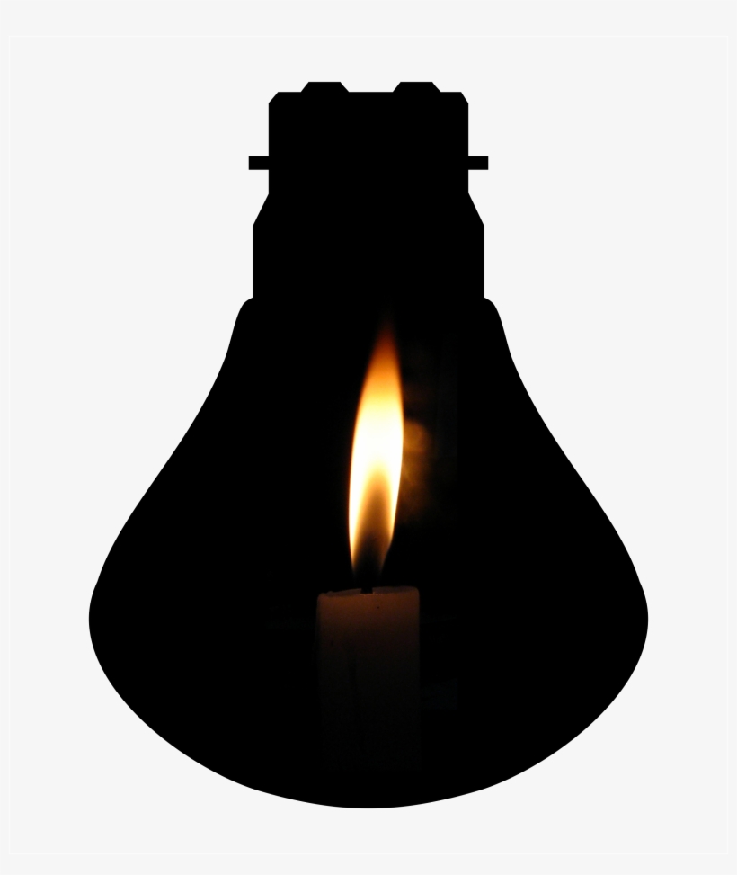 Candle In Incandescent Light Bulb - Incandescent Light Bulb, transparent png download
