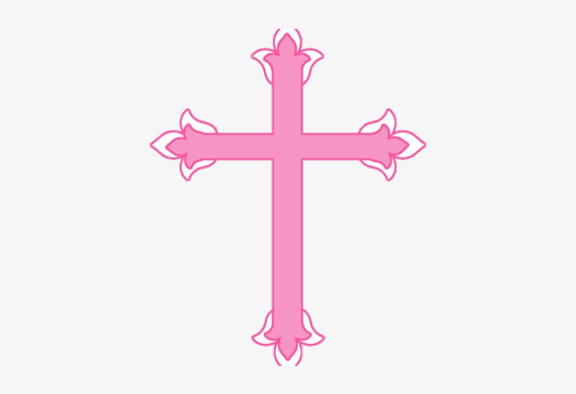 Baptism Cross Clipart Stock Gold Techflourish Collections - Pink Cross Clip Art, transparent png download