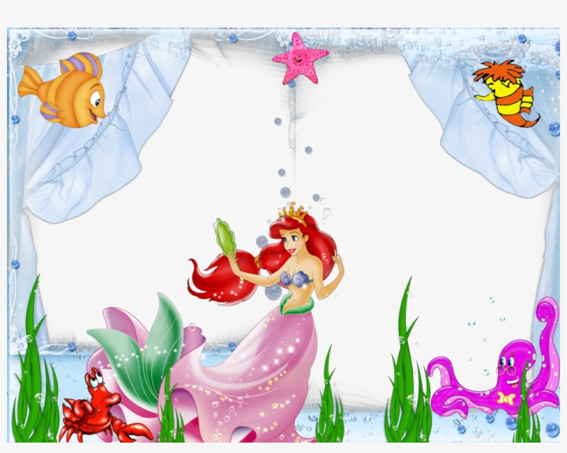 Baptism Vectors, Psd Files - Marcos Para Fotos De La Sirenita Ariel, transparent png download