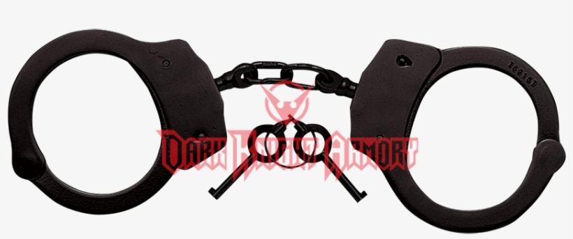 Tactical Black Double Locked Handcuffs - Rothco Black Professional Detective Handcuffs - 10092, transparent png download