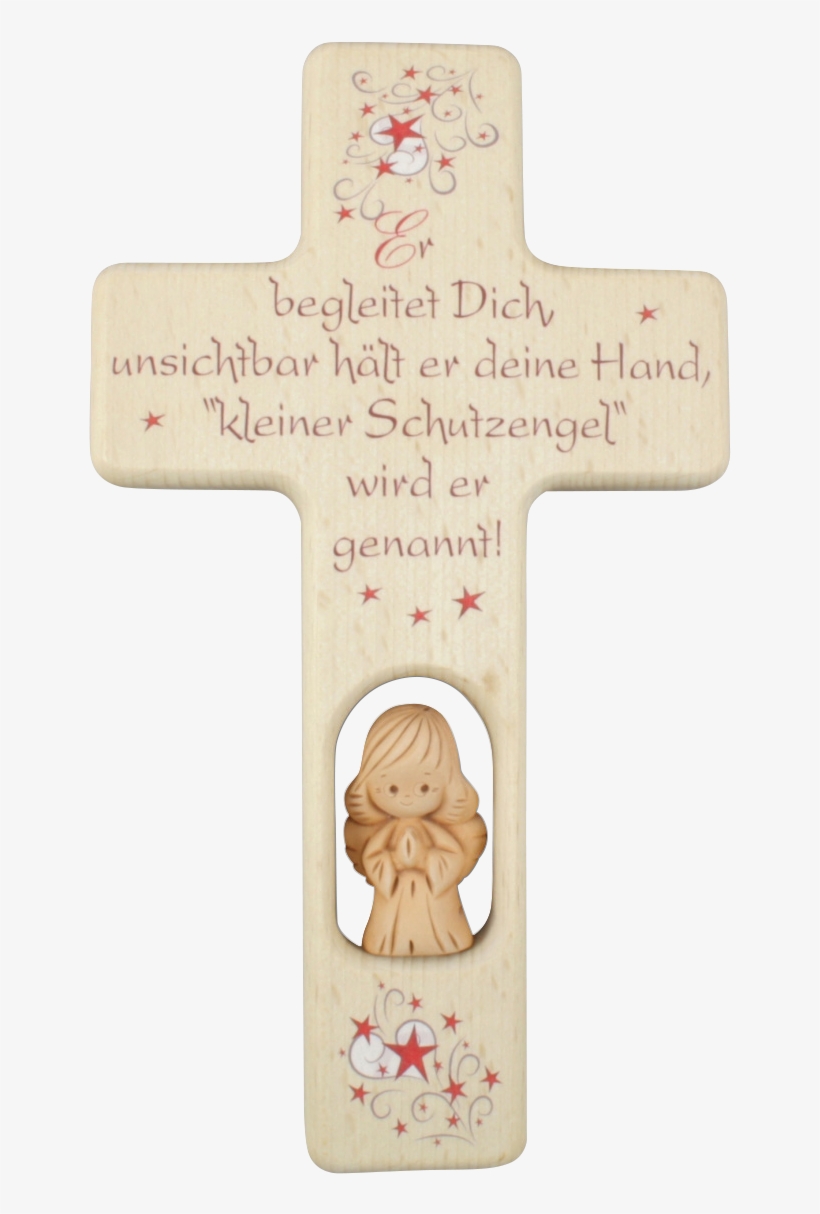 Wood Cross With Angel - Cross, transparent png download