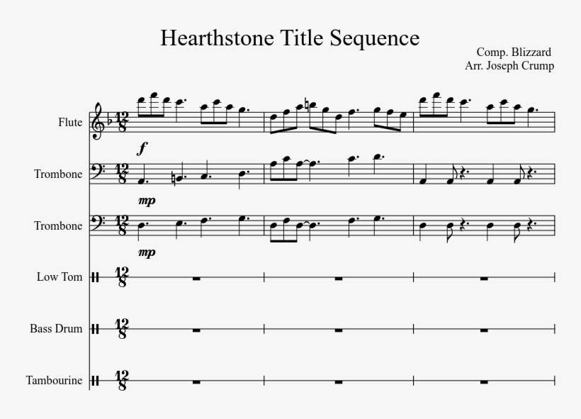 Hearthstone Title Sequence Sheet Music Composed By - Sheet Music, transparent png download