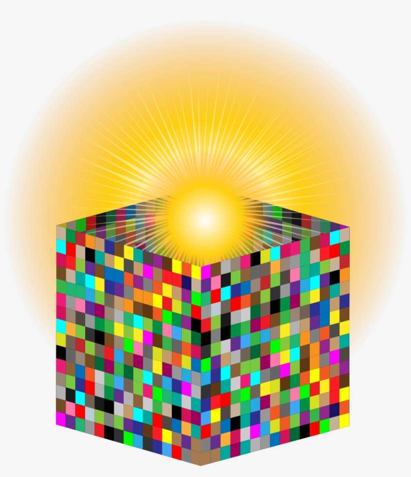 Glowing Orb Rising Out Of Confetti-sided Box - Graphic Design, transparent png download